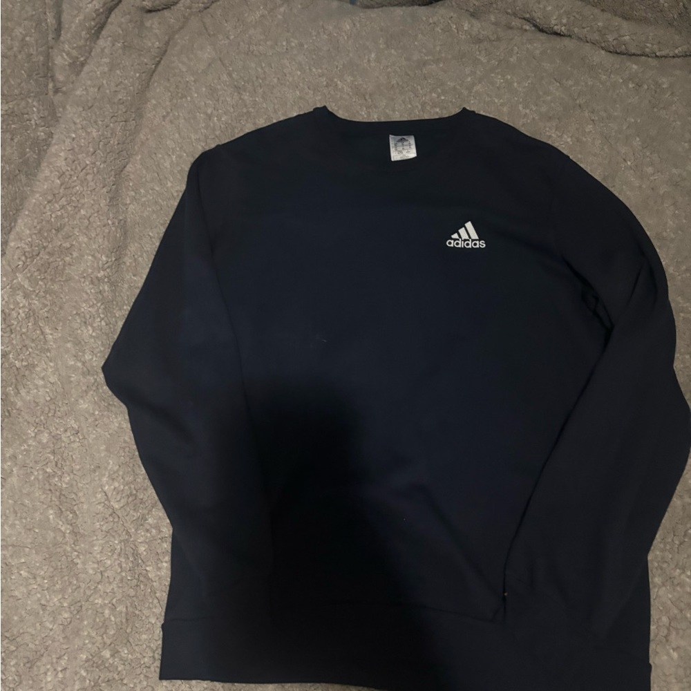 Adidas Black Crewneck Sweater with Logo